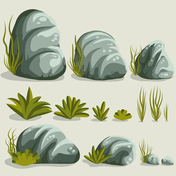 Piedra de roca conjunto — Vector de stock