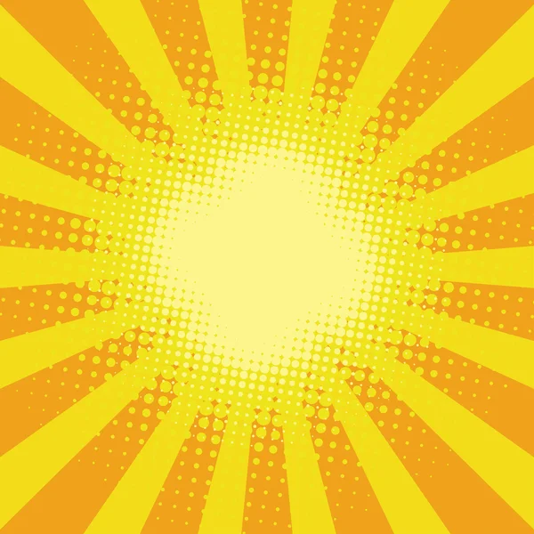 Yellow sunbeam rays — Stock Vector