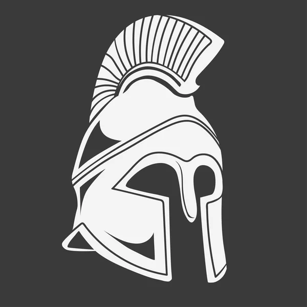 Spartalı savaşçı kask — Stok Vektör