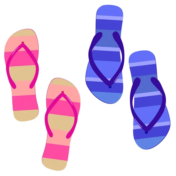 Beach flip flops — Stock Vector