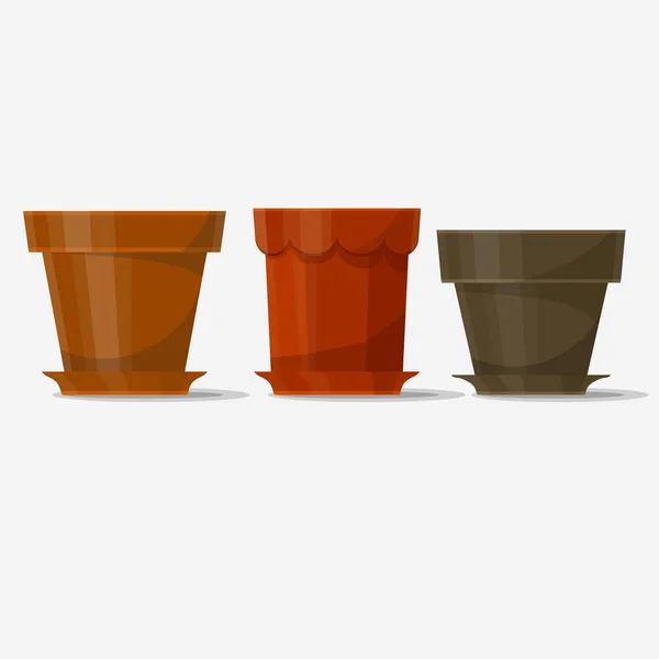 Flower pots. Vector — Stock Vector