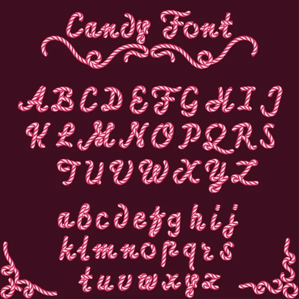 Candy font sweet type — Stock Vector