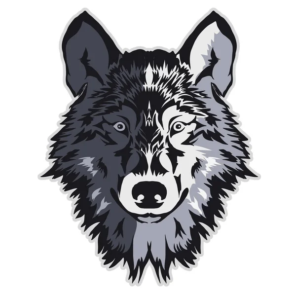 Lobo parafuso Emblema — Vetor de Stock