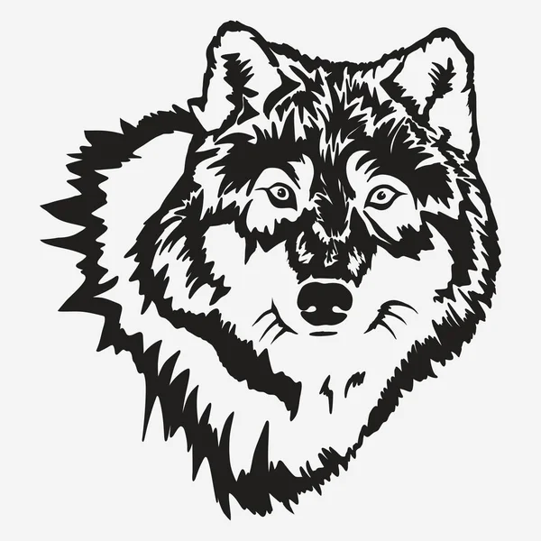 Lobo perno emblema — Vector de stock