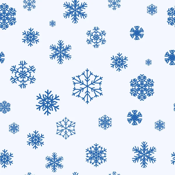 Copos de nieve patrón sin costuras — Vector de stock