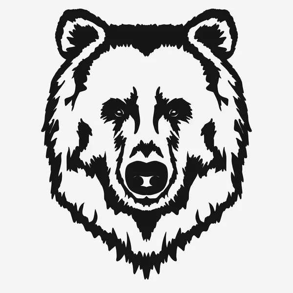 Bear head cartoon vector — Stock Vector
