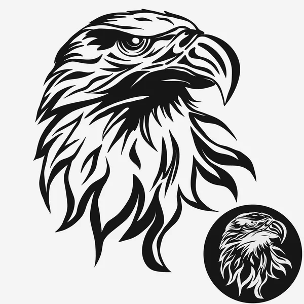 Vector de logotipo de cabeza de águila — Archivo Imágenes Vectoriales