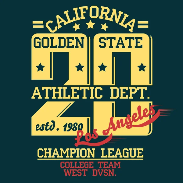 Tipografía de atletismo, gráficos de camisetas — Archivo Imágenes Vectoriales