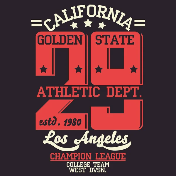 Atletika typografie, grafické t-shirt — Stockový vektor