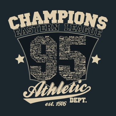 Atletizm tipografi, t-shirt grafik
