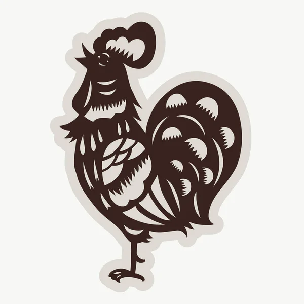 Icono de cabeza de gallo — Vector de stock