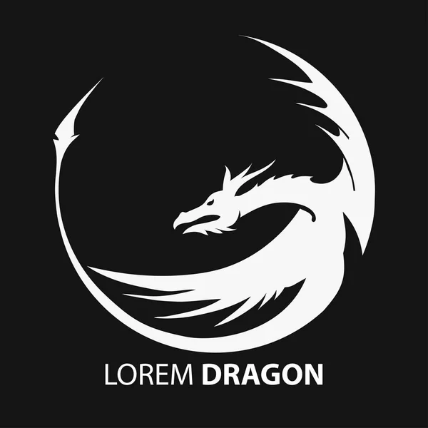 Silhouette vectorielle dragon — Image vectorielle