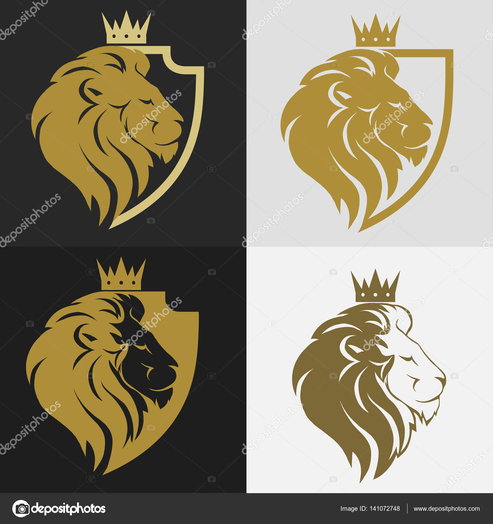 Download 4 436 Lion With Crown Vector Images Free Royalty Free Lion With Crown Vectors Depositphotos