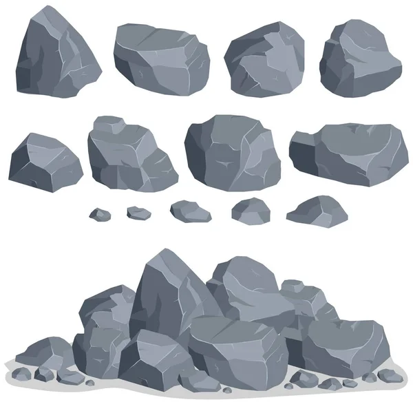 Rock stone set — Stock Vector