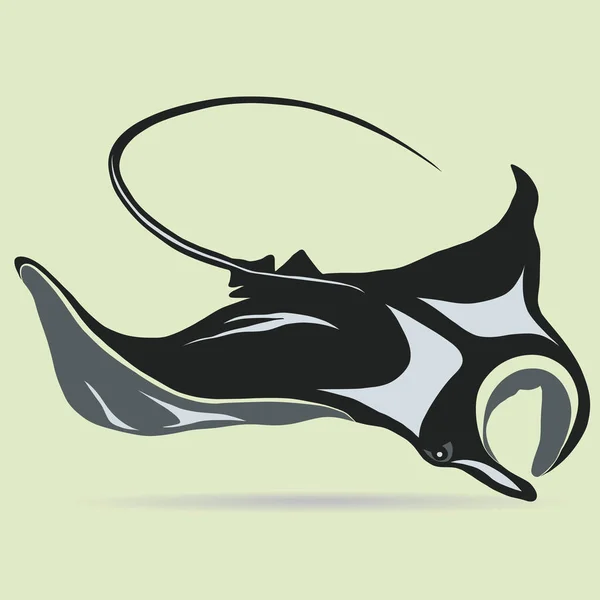 黄貂鱼矢量标志 — 图库矢量图片