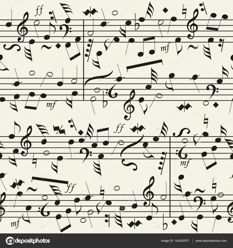 Notacao Musical Sem Costura Fundo Vetores De Stock C Ambassador80 143422537