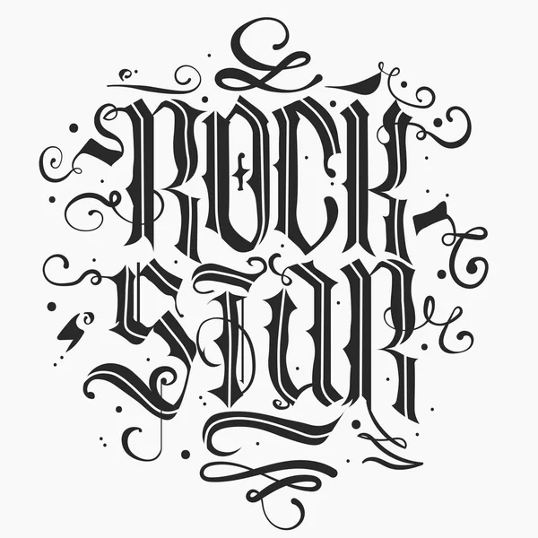 Letras estrela de rock —  Vetores de Stock