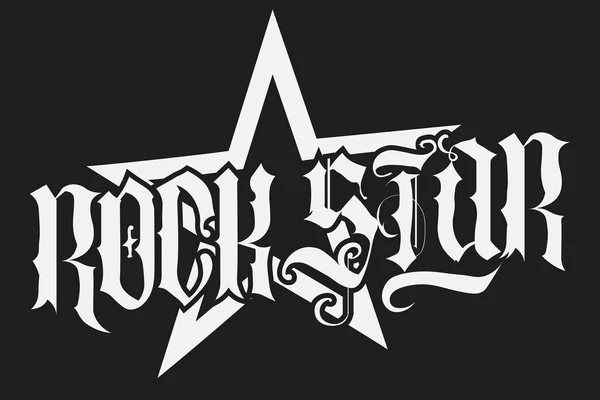 Letras estrella de rock — Archivo Imágenes Vectoriales