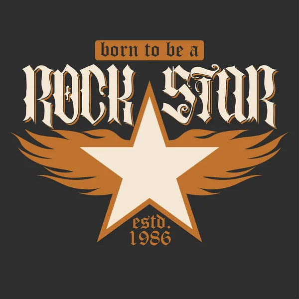 Letras estrella de rock — Vector de stock