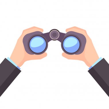 Elinde, iş görme, vektör dürbün