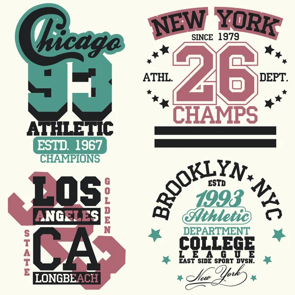 New York t-shirt gráficos —  Vetores de Stock