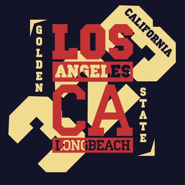 California typografi utskrift, grizzlybjörn t-shirt. vektor — Stock vektor