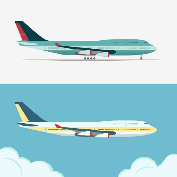 Airbus, de burgerluchtvaart vliegtuig vector — Stockvector