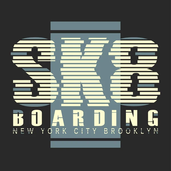 スケート ボード ブルックリンのベクトル — ストックベクタ