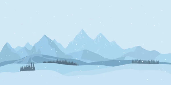 Winter landscape background. vector — Stock Vector