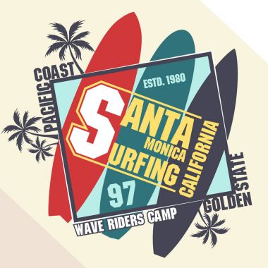 Sörf t-shirt grafik tasarım