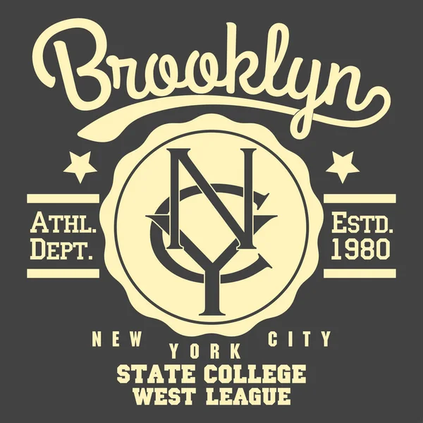 Brooklyn t-shirt graphics — Stock Vector