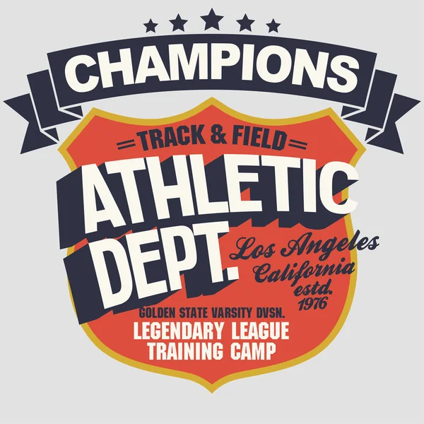California t-shirt grafik, Sport slitage typografi emblem — Stock vektor