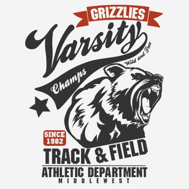 Ayı baş karikatür vektör