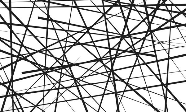 混沌としたライン、抽象的な幾何学模様 — ストックベクタ