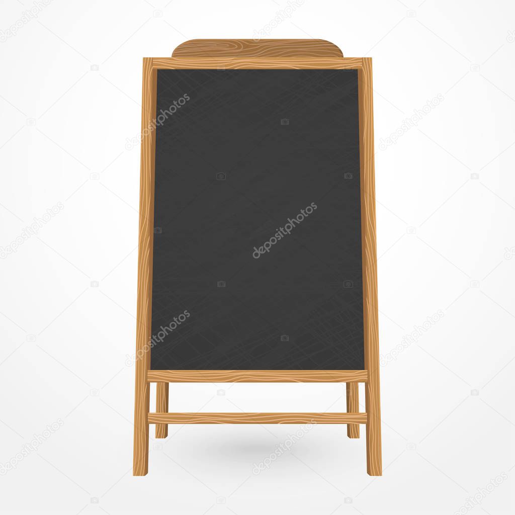 Wooden blackboard cafe menu