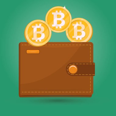 Bitcoin cüzdan dijital Kripto para birimi işareti