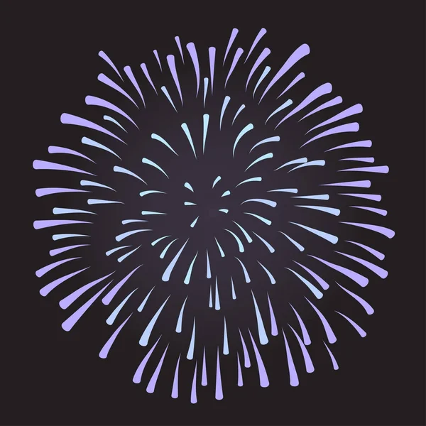 Feuerwerk vor nächtlichem Hintergrund, Jubiläums-Feuerwerk — Stockvektor