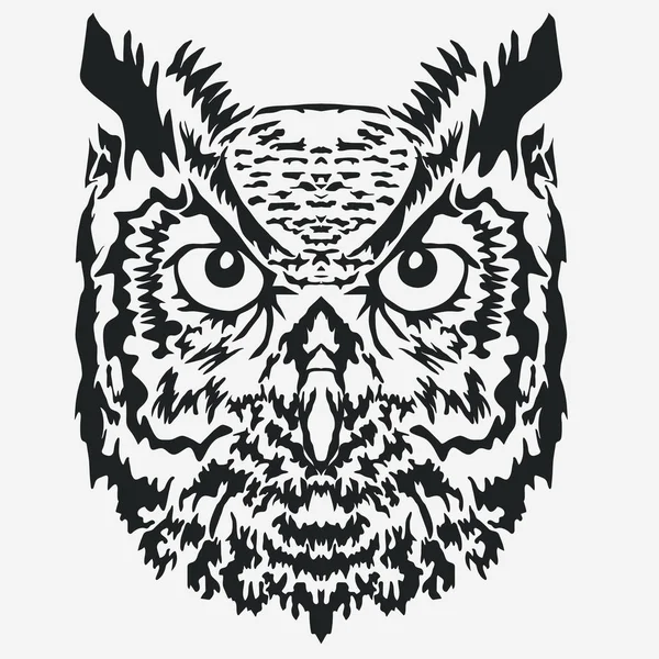 Owl Mascot head, Character Illustration. vector — Stock Vector