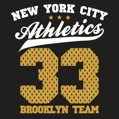 New York t-shirt grafik vektör