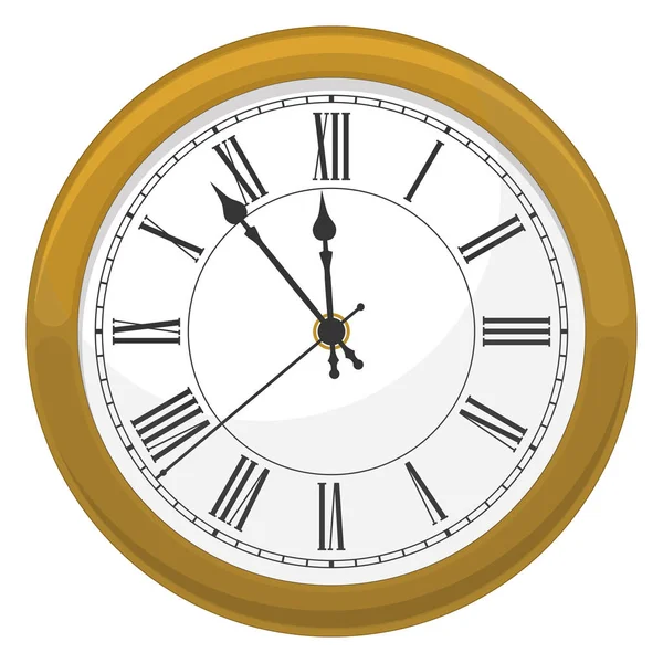 正月やクリスマス デザインのベクトルの黄金の時計 — ストックベクタ