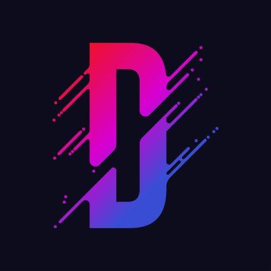 Alfabe harf, stilize renkli sıvı mürekkep yazı tipi. Vektör