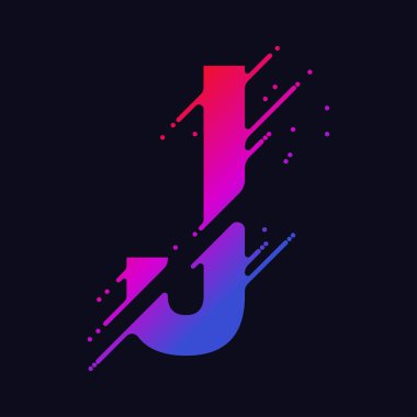 Alfabe harf, stilize renkli sıvı mürekkep yazı tipi. Vektör