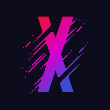 Alfabe harf, stilize renkli sıvı mürekkep yazı tipi. Vektör