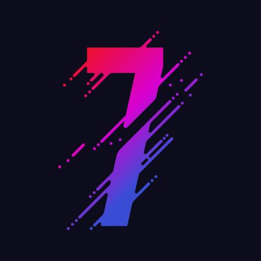 Sıvı sıçrama ve damla, soyut renkli haneli, Mürekkep Matematik sembolü ile sayı. Vektör