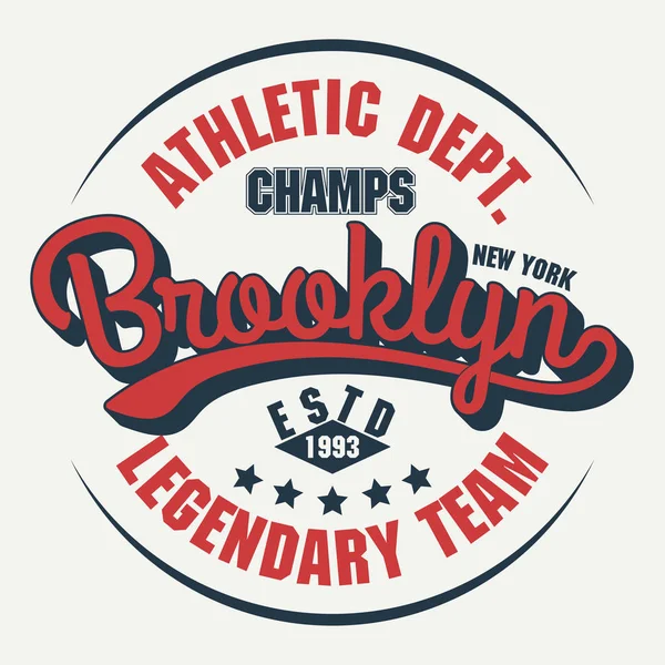 Brooklyn t-shirt grafica — Vettoriale Stock