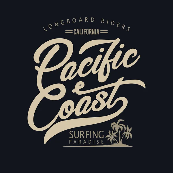 Camiseta de surf diseño gráfico — Vector de stock