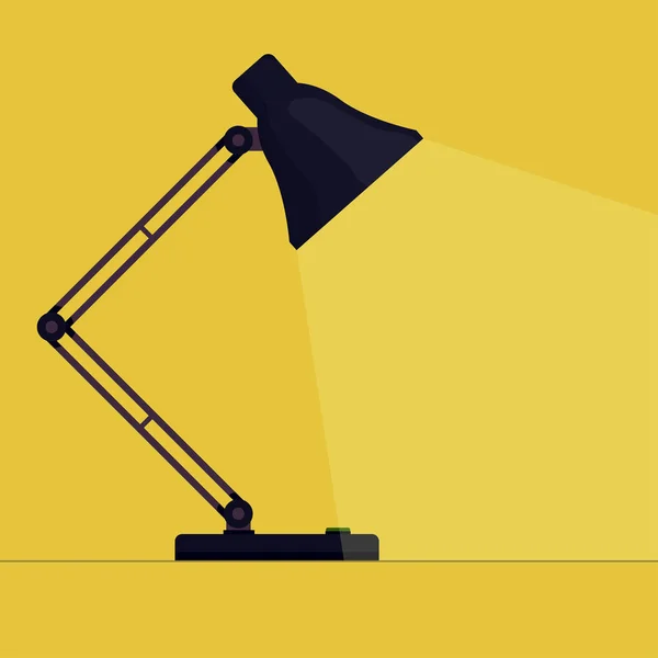 Tischlampe tischlampe flacher vektor illustration — Stockvektor