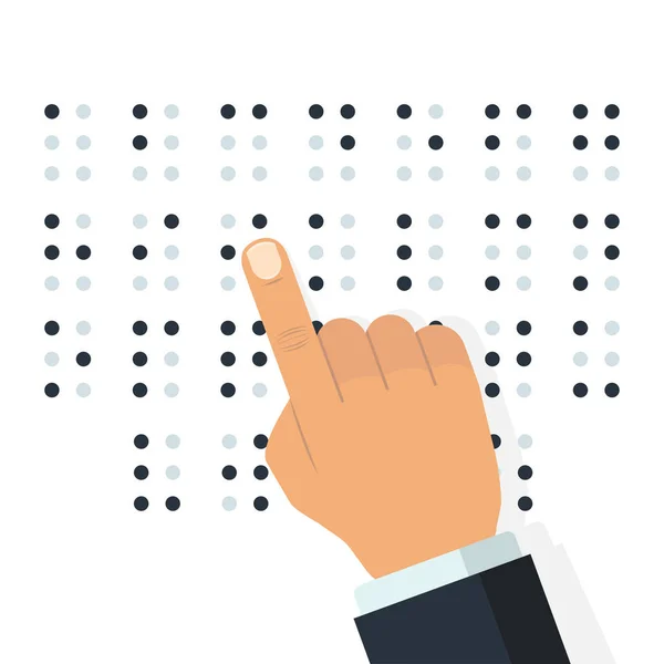 Alfabetul englezesc Braille. Vector — Vector de stoc