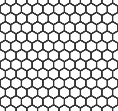 Grille Altıgen hücre dokusu Sözcü ızgarası dikişsiz desen. Vektör