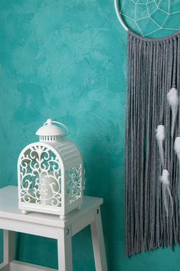 Beyaz gri rüya yakalayıcı 